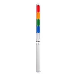 [PLDL-501-RYGBC] PLDL-501-RYGBC — TORRETA IND CON LED 25mm 12VCA/CD ROJO/AMARILLO/VERDE/AZUL/BLANCO POSTE 200mm