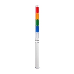 [PLDLF-501-RYGBC] PLDLF-501-RYGBC — TORRETA IND CON LED 25mm FLASH 12VCA/CD ROJO/AMARILLO/VERDE/AZUL/BLANCO POSTE 200mm