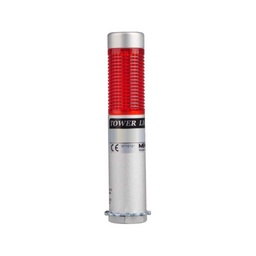 [PLDSF-101-R] PLDSF-101-R — TORRETA IND CON LED 25mm FLASH 12VCA/CD ROJO POSTE 65mm