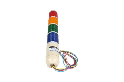 [MT5C4CL-4] MT5C4CL-4 — TORRETA INDUSTRIAL 220VCA 4 COLORES 56mmCON FLASH (ROJO, AMARILLO, VERDE Y AZUL) 