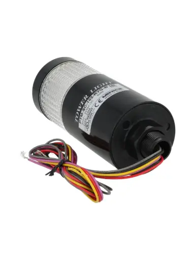 [PTM-SC102-RYG-B] PTM-SC102-RYG-B — TORRETA INDUSTRIAL ESTANDAR, ROJO, AMARILLO, VERDE, ALAMBRES MONTAJE DIRECTO/PLOMO 24VCA/CD, CUERPO NEGRO