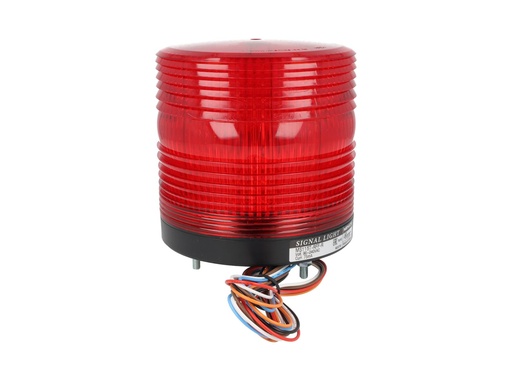 [MS115T-RFF-R] MS115T-RFF-R — FAROLA ROJA LED DE ALTA INTENSIDAD, CONSTANTE, INTERMITENTE Y ROTACION 115mm 90-240VCA