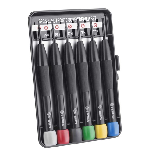 [HER-112] HER-112 — JUEGO DE 6 DESARMADORES CORTOS TIPO TORXESTRELLA