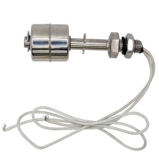 [TP-LS75] TP-LS75 — FLOTADOR DE NIVEL MINI RECTO 75mm ACERO INOX . 220VCA/24VCDE 0.8AMP. ROSCA 1/8