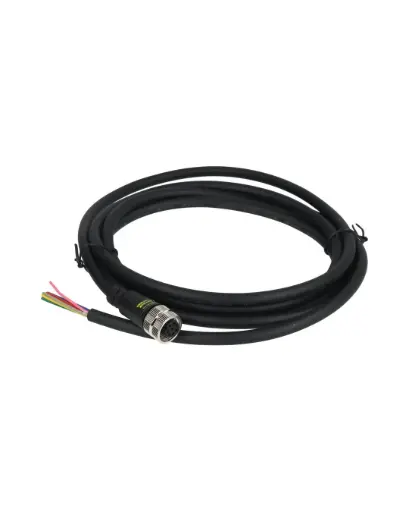 [TP-M12-8FS2] TP-M12-8FS2 — CONECTOR M12,8 PIN HEMBRA RECTO,2 MTS.