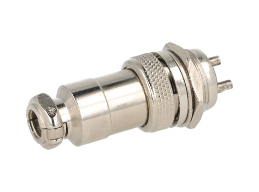 [TP-GX20-2P] TP-GX20-2P — CONECTORES (PAR GX20 2 PIN MACHO/HEMBRAPARA PANEL Y EXTENSION 7A/125VCA, 20mm