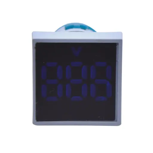 [TP-V52] TP-V52 — VOLTIMETRO DIGITAL 3 DIGITOS 12-500VCA22mm (CUADRADO) AZUL
