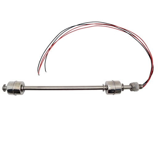 [TP-L2S250] TP-L2S250 — FLOTADOR DE NIVEL DOBLE 250mm ACERO INOX. 240VCA, 0.5AMP, DIAMETRO DE ROSCA 10mm/ 0.39