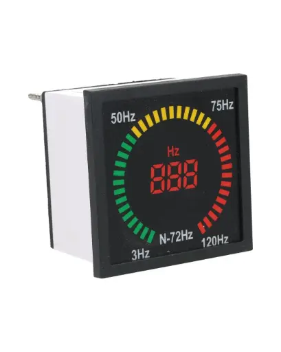 [N72HZ] N72HZ — FRECUENCIÓMETRO ANÁLOGO/DIGITAL, 3-120HZ, ALIMENTACIÓN - PRECISIÓN 2%, 73 X73 X 52mm, PERFORACIÓN 67 X67mm