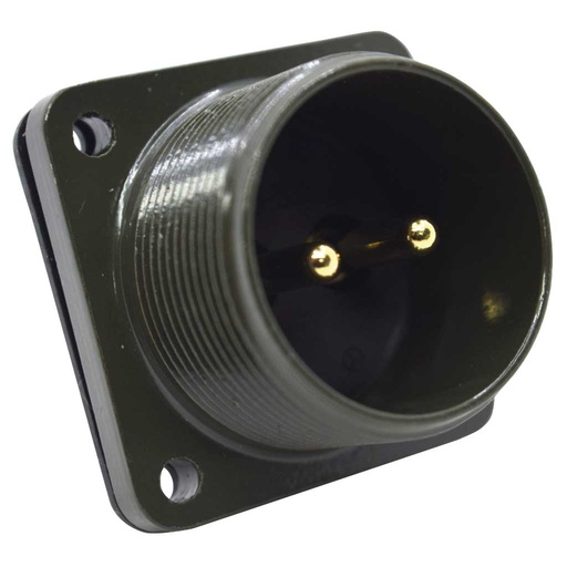 [TP-MSK-2PM] TP-MSK-2PM — CONECTOR TIPO MILITAR SOCKET (PANEL) 2PINES MACHO