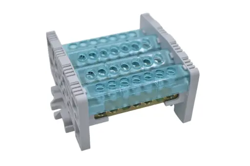 [KA-2211] KA-2211 – BLOQUE DE DISTRIBUCION 4LIN/7DERIV. P/RIEL, 160A 750VCA