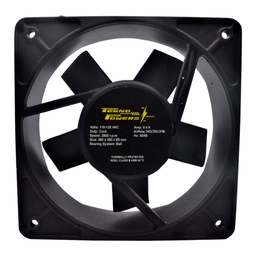 [TP-FAN20-180BE] TP-FAN20-180BE — VENTILADOR C/BALERO 220VCA 180X180X65MM, RPM 2600/3000, CFM345-395, 0.22AMP, REJILLA 180M/180P (NO INCLUIDA)