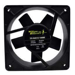 [TP-FAN10-180BE] TP-FAN10-180BE — VENTILADOR C/BALERO 120VCA 180X180X65MM, RPM 2600/3000, 345/395CFM. 0.42AMP. #REJILLA 180M   NO INCLUIDA