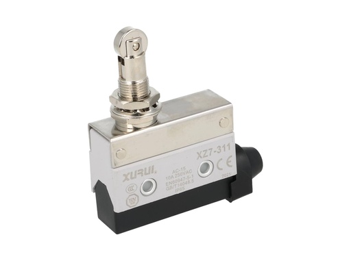 [XZ7-311] XZ7-311 — MICROSWITCH MINIATURA ROLDANA METALICA, 1NA+1NC, 10A 250V