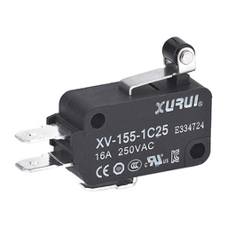 [XV-155-1C25] XV-155-1C25 — MICROSWITCH PALANCA CORTA C/RODILLO 16A, 250V