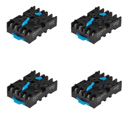 [PS-08-PK4] Base Para Relevador 8 Pin Montaje En Riel Ps-08 Pack 4pz