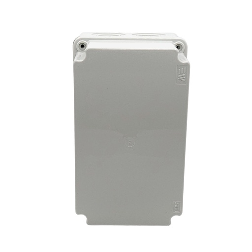 [40201805] 40201805 — CAJA CON KNOCKOUTS PRE-PERFORADOS PLASTICA ABS DE CONEXIONES 117X187X125.5MM. GRIS IP67 CUBIERTA ELEVADA_x0002_